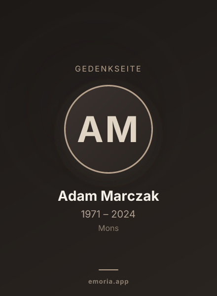 Gedenkportrait von Adam Marczak
