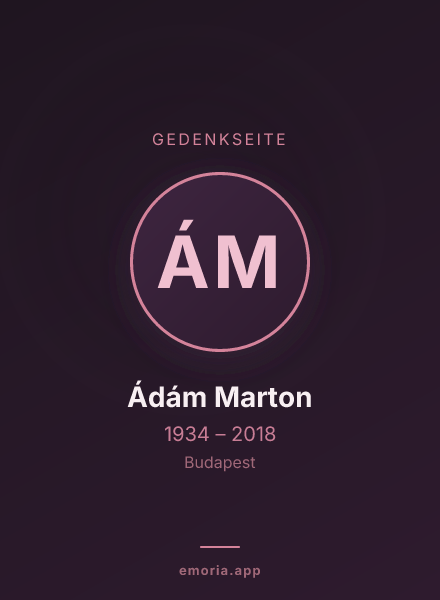 Gedenkportrait von Ádám Marton