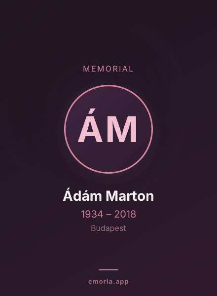 Memorial portrait of Ádám Marton