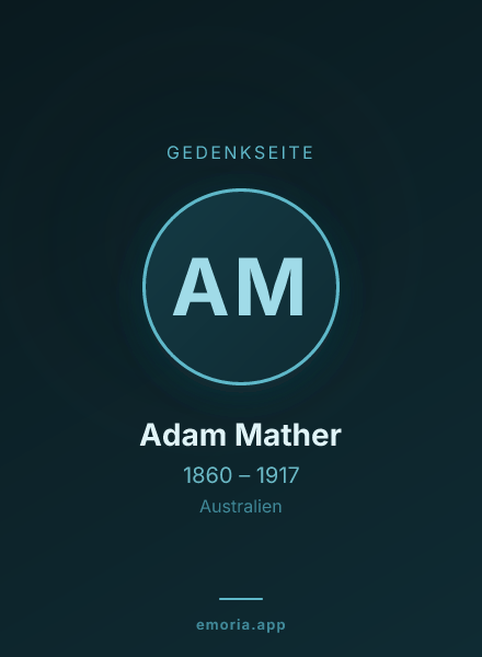 Gedenkportrait von Adam Mather