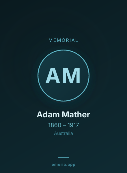 Memorial portrait of Adam Mather