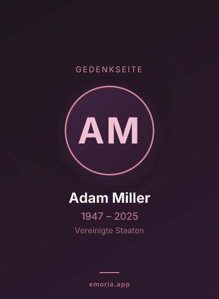 Gedenkportrait von Adam Miller