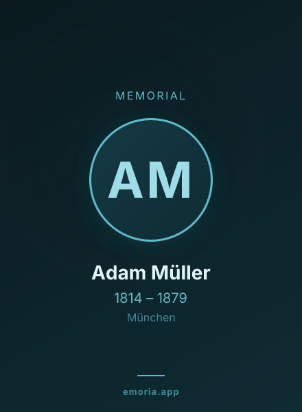 Memorial portrait of Adam Müller