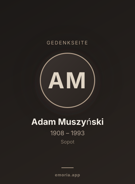 Gedenkportrait von Adam Muszyński