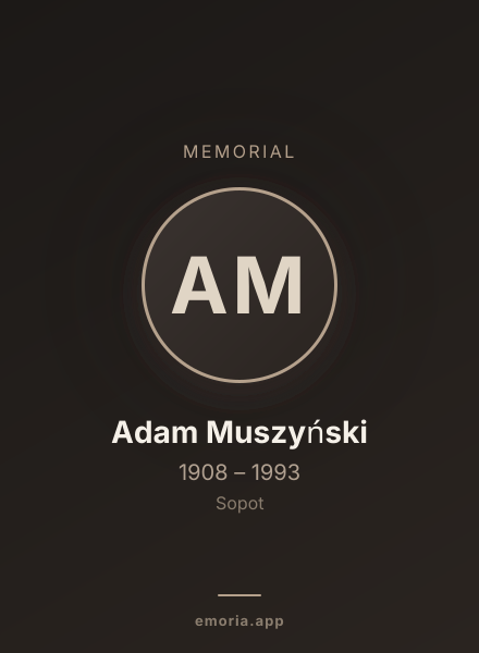 Memorial portrait of Adam Muszyński