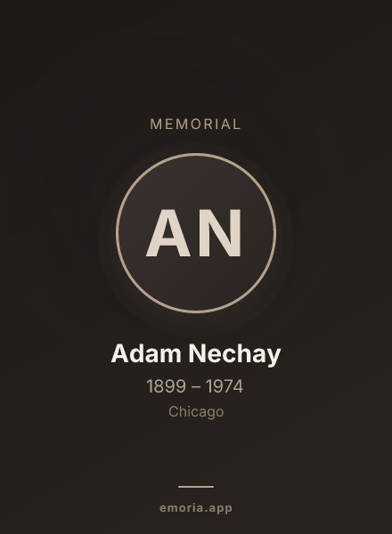 Memorial portrait of Adam Nechay
