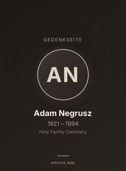 Gedenkportrait von Adam Negrusz