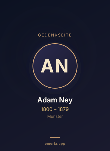 Gedenkportrait von Adam Ney