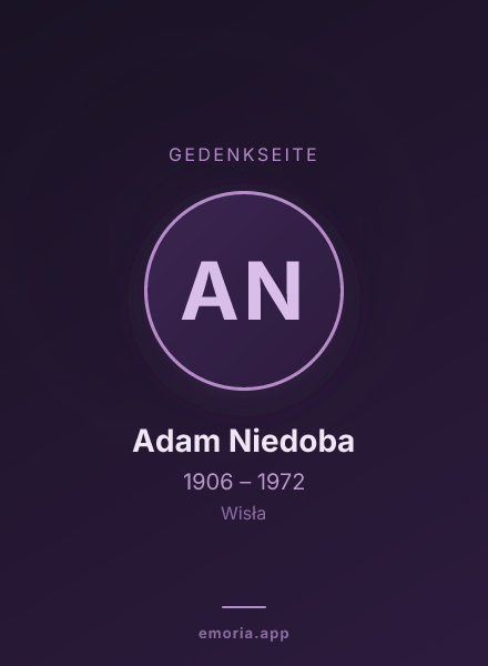 Gedenkportrait von Adam Niedoba
