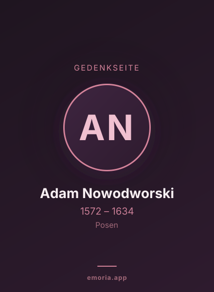 Gedenkportrait von Adam Nowodworski