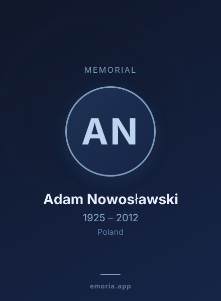 Memorial portrait of Adam Nowosławski
