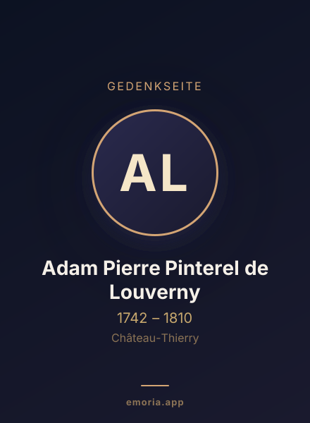 Gedenkportrait von Adam Pierre Pinterel de Louverny