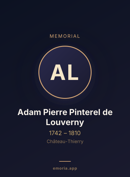 Memorial portrait of Adam Pierre Pinterel de Louverny