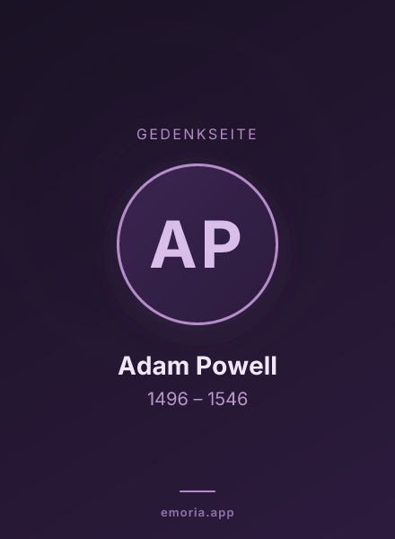 Gedenkportrait von Adam Powell
