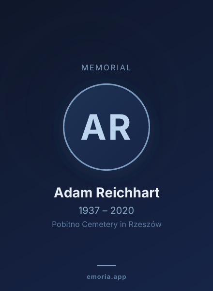 Memorial portrait of Adam Reichhart