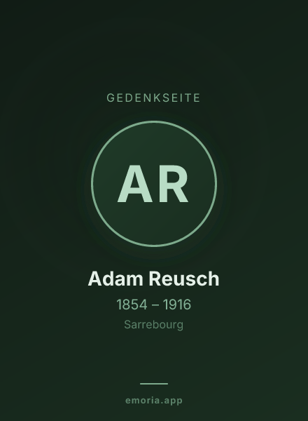 Gedenkportrait von Adam Reusch
