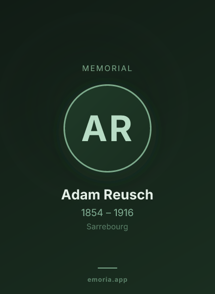 Memorial portrait of Adam Reusch