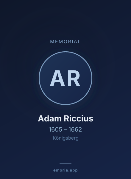 Memorial portrait of Adam Riccius