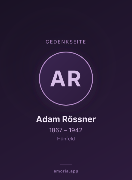 Gedenkportrait von Adam Rössner