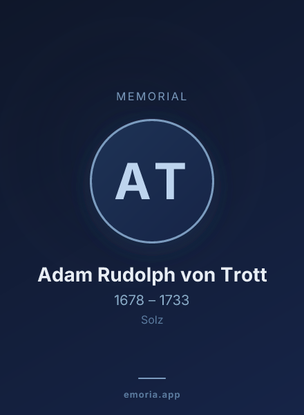 Memorial portrait of Adam Rudolph von Trott