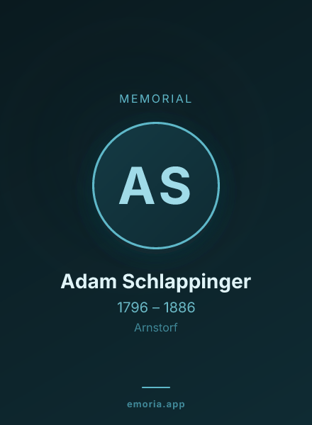 Memorial portrait of Adam Schlappinger