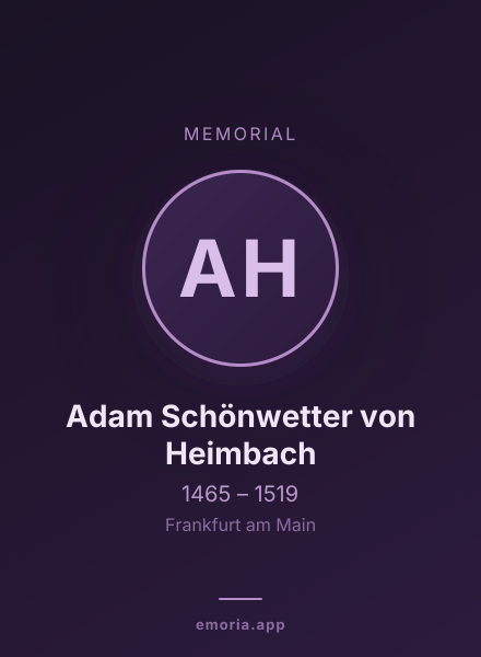 Memorial portrait of Adam Schönwetter von Heimbach