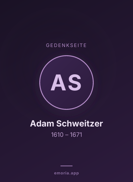Gedenkportrait von Adam Schweitzer