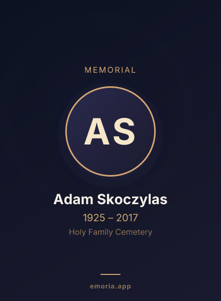 Memorial portrait of Adam Skoczylas