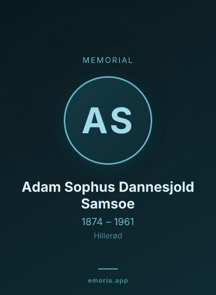 Memorial portrait of Adam Sophus Dannesjold Samsoe