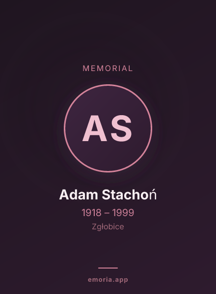 Memorial portrait of Adam Stachoń
