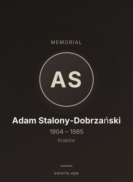 Memorial portrait of Adam Stalony-Dobrzański