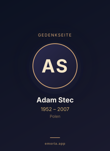 Gedenkportrait von Adam Stec
