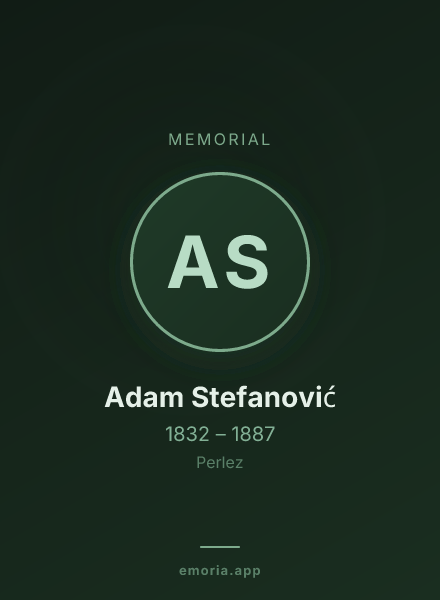 Memorial portrait of Adam Stefanović