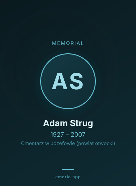 Memorial portrait of Adam Strug