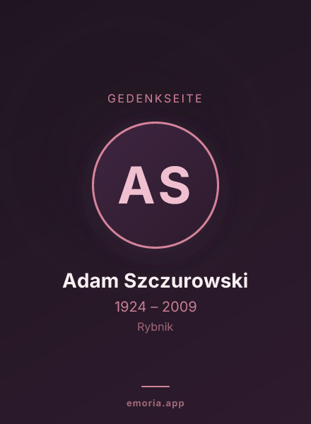 Gedenkportrait von Adam Szczurowski