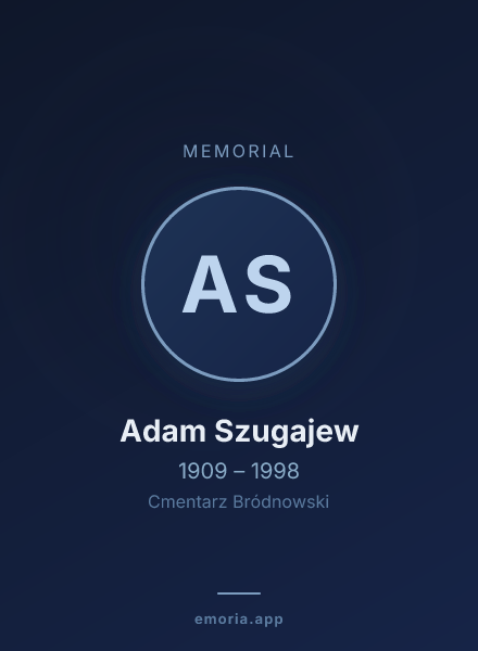 Memorial portrait of Adam Szugajew