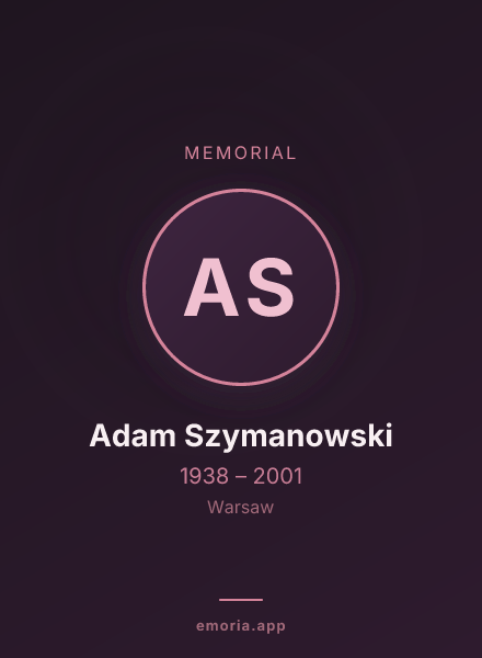 Memorial portrait of Adam Szymanowski