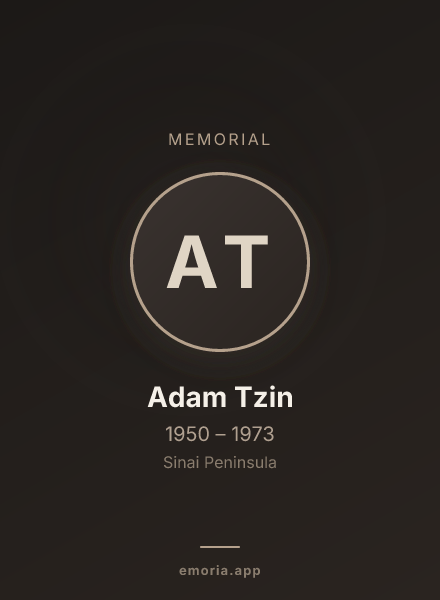 Memorial portrait of Adam Tzin
