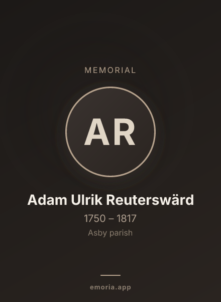 Memorial portrait of Adam Ulrik Reuterswärd