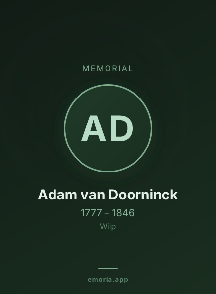 Memorial portrait of Adam van Doorninck