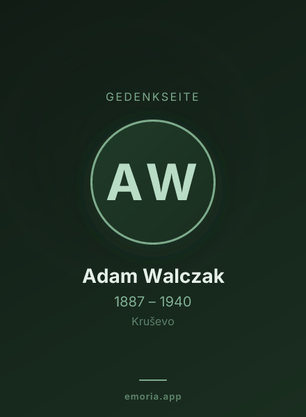 Gedenkportrait von Adam Walczak