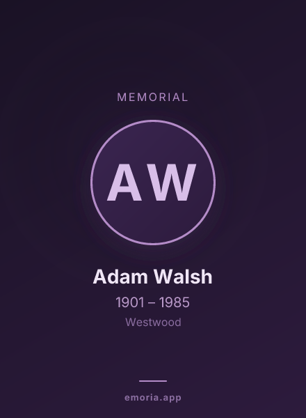 Memorial portrait of Adam Walsh