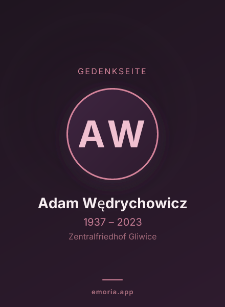Gedenkportrait von Adam Wędrychowicz