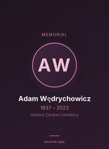 Memorial portrait of Adam Wędrychowicz