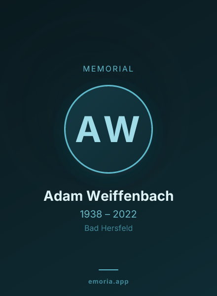 Memorial portrait of Adam Weiffenbach