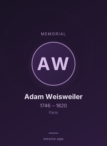 Memorial portrait of Adam Weisweiler