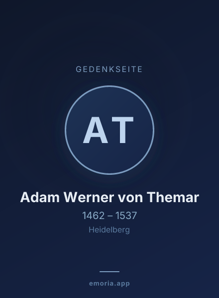 Gedenkportrait von Adam Werner von Themar
