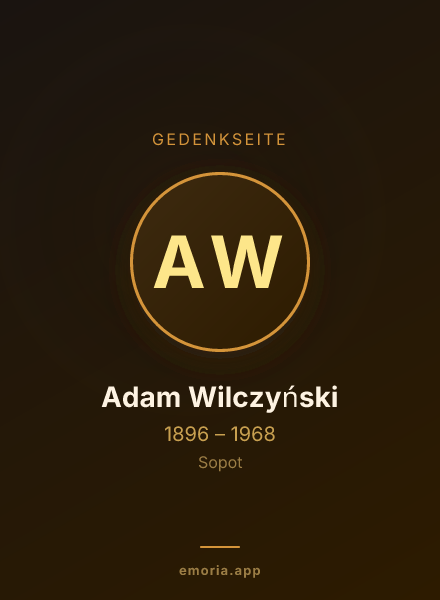 Gedenkportrait von Adam Wilczyński