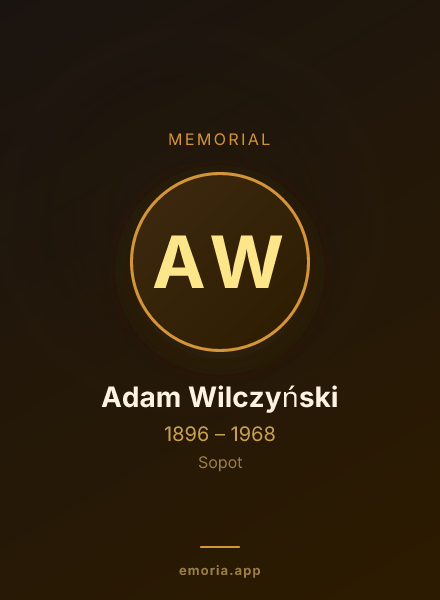 Memorial portrait of Adam Wilczyński