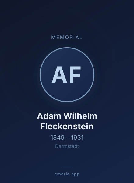 Memorial portrait of Adam Wilhelm Fleckenstein